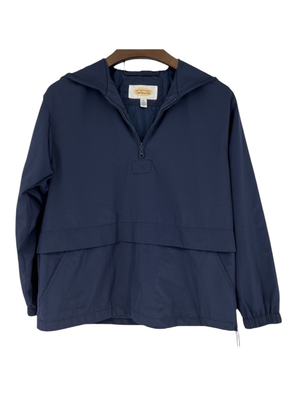 Talbots navy blue half-zip anorak or windbreaker Navy jacket SZ M